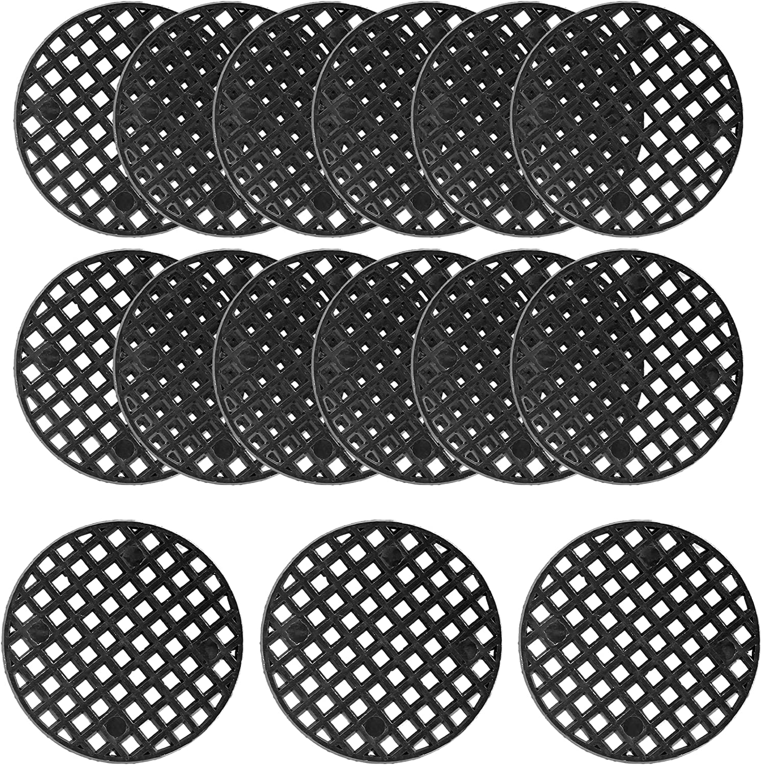 Bivethoi 100Pcs Plant Pot Mesh Screen, Black, 1.8" (45Mm), Garden, Aeration, Round, Both Indoor/Outdoor, Planter, Polyethylene (PE), Insert, Pot, Plant Pot Screen