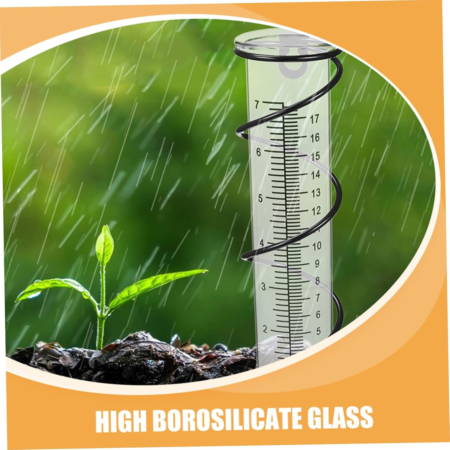 YARNOW 3Pcs Clear Rain Gauge Tubes Freeze Rain Water for Accurate Outdoor Garden Lawn Measurement with Large Numbers image number 6