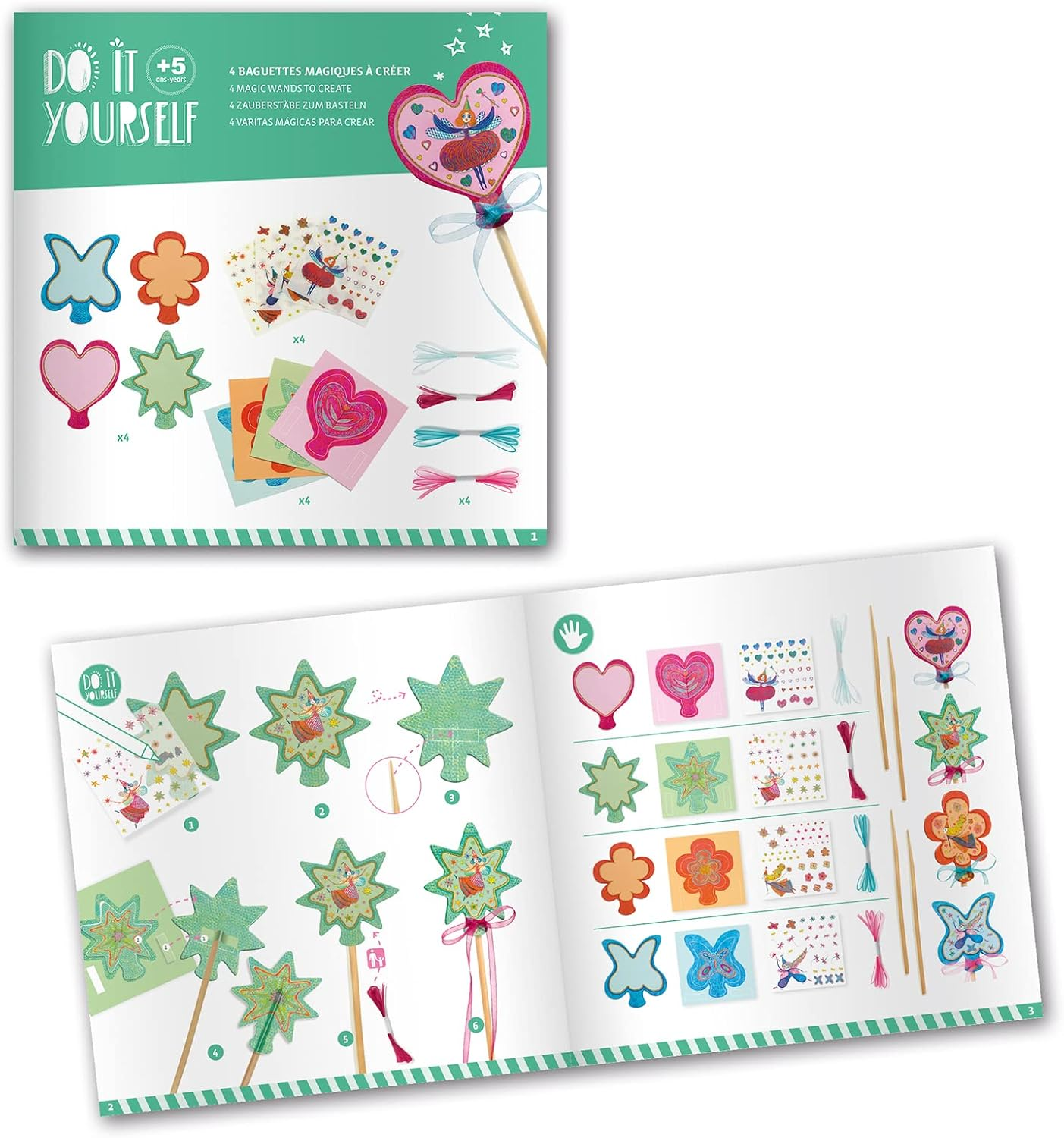 DJECO Little Fairies Magic Wand Craft Kit image number 6