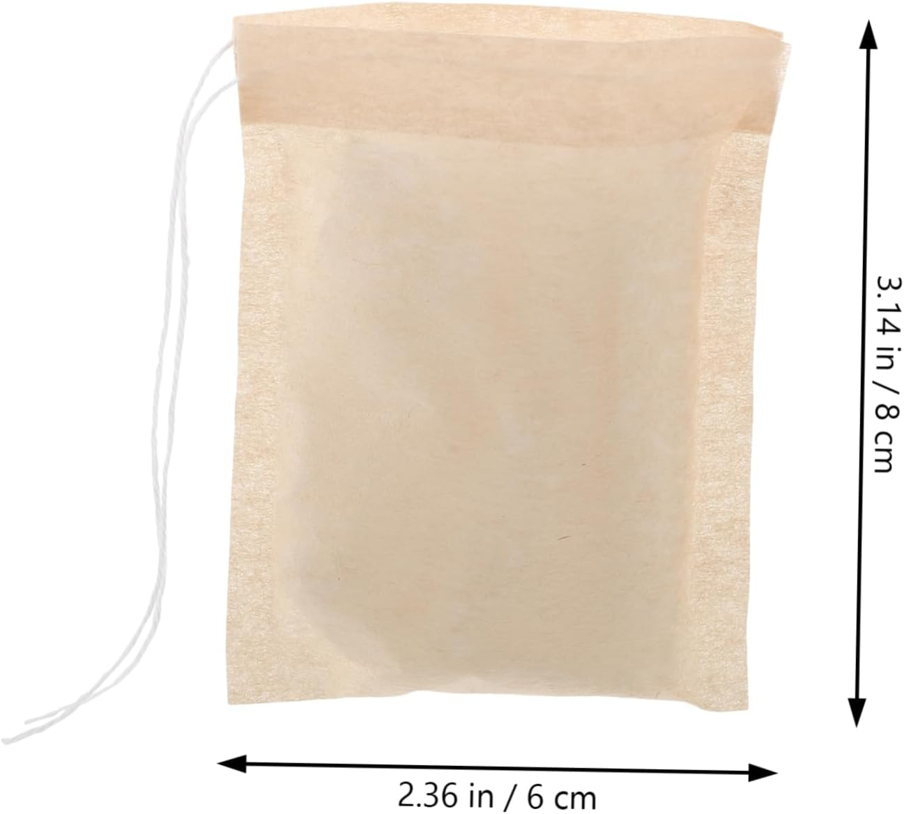 Hoement 100Pcs Organic Tea Bags for Loose Leaf Tea Coffee Strainer Disposable Remove Strong Penetration image number 4