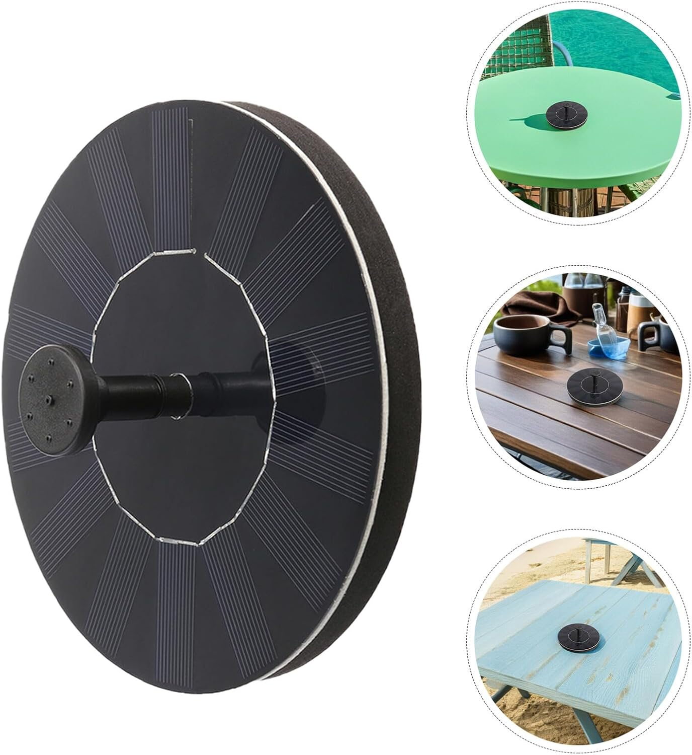 Abaodam Solar Powered Floating Fountain Pump Compact Outdoor Water Feature for Birdbaths Gardens Pools Quiet Solar Fountain for Landscape Decor image number 5