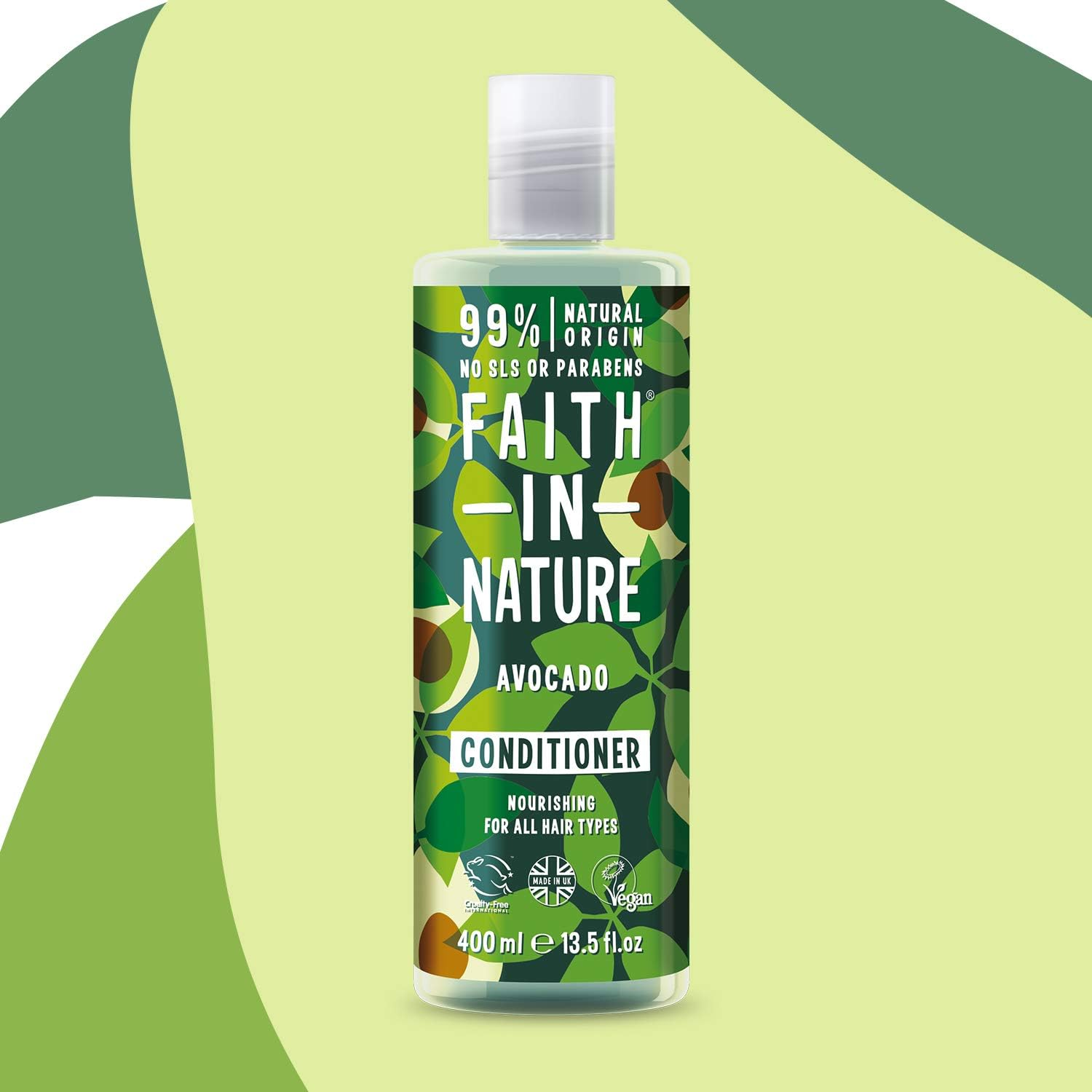 Faith in Nature Natural Avocado Conditioner, Nourishing, Vegan & Cruelty Free, No SLS or Parabens, for All Hair Types, 400Ml image number 4