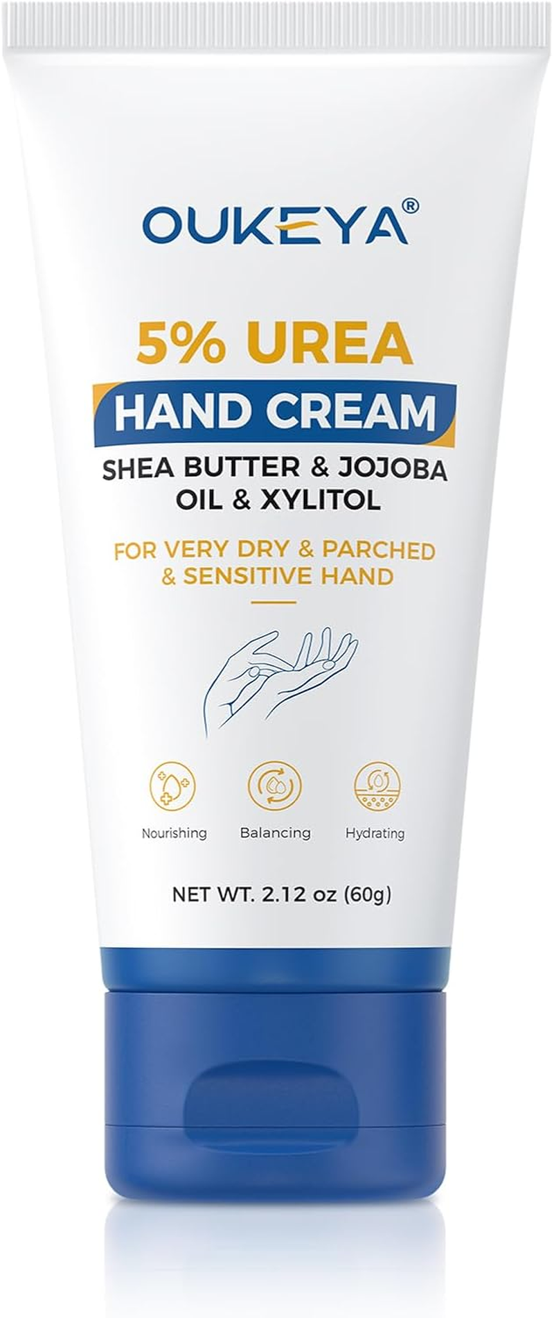 OUKEYA Urea Hand Cream with 5% Urea for Extremely Dry, Rough Hands, Deep Moisturiser & Fast-Absorbing, Perfect Travel Size for On-The-Go Care 60G image number 4