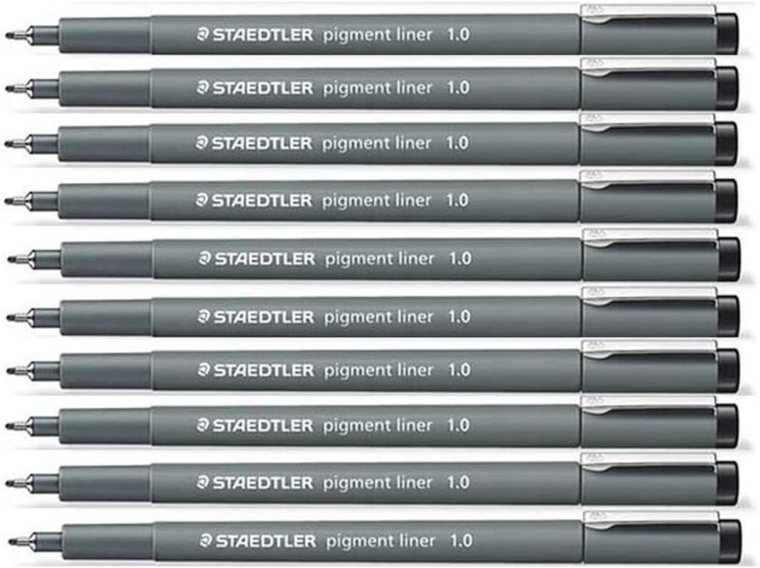 Staedtler Pigment Liner 308 Black 1.0 Mm Pack of 10