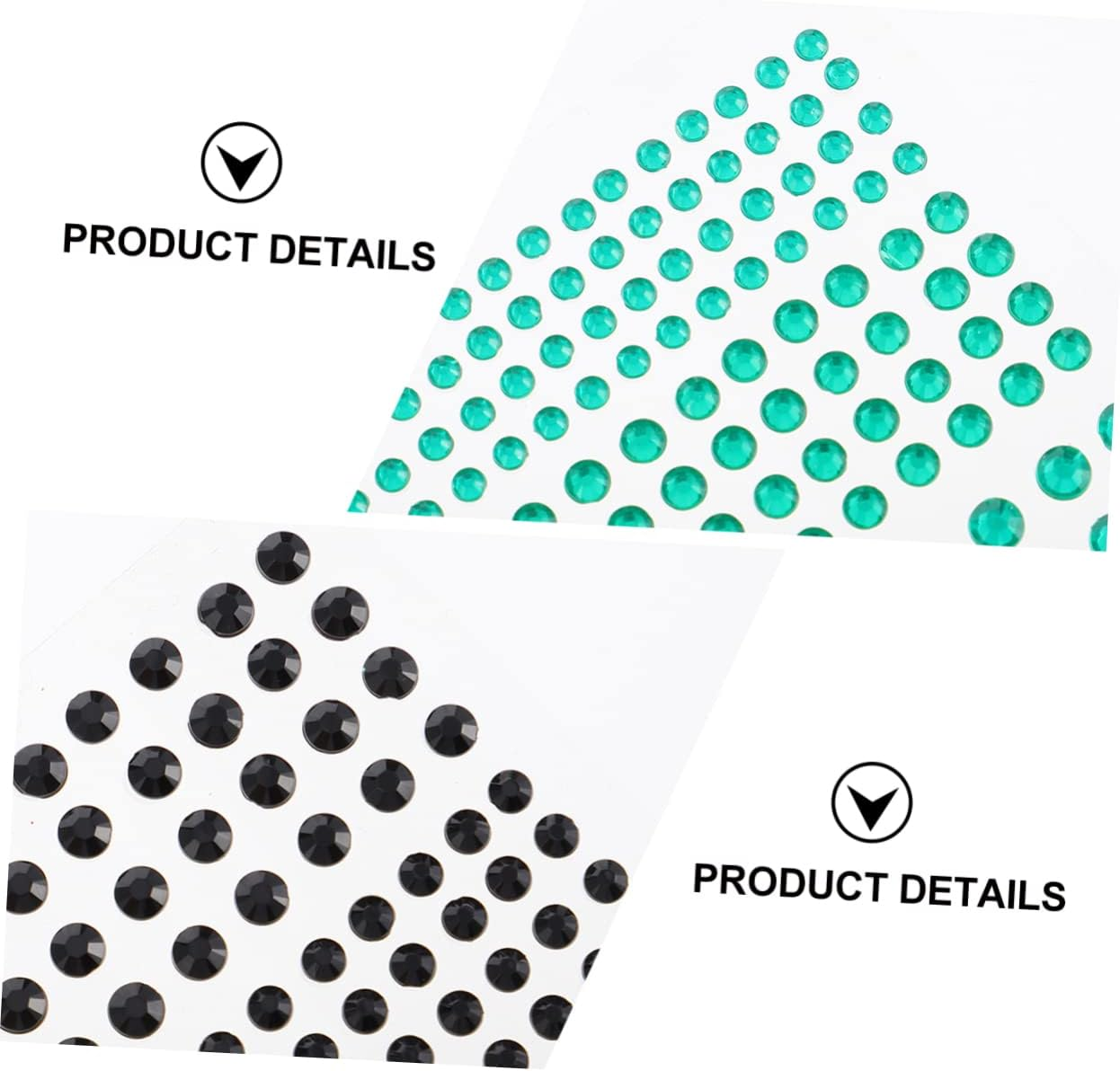 FOYTOKI 15Sheets Nail Glitter Jewelry Stickers Acrylic Shiny Eye Stickers Eye Forehead Face Jewels image number 5