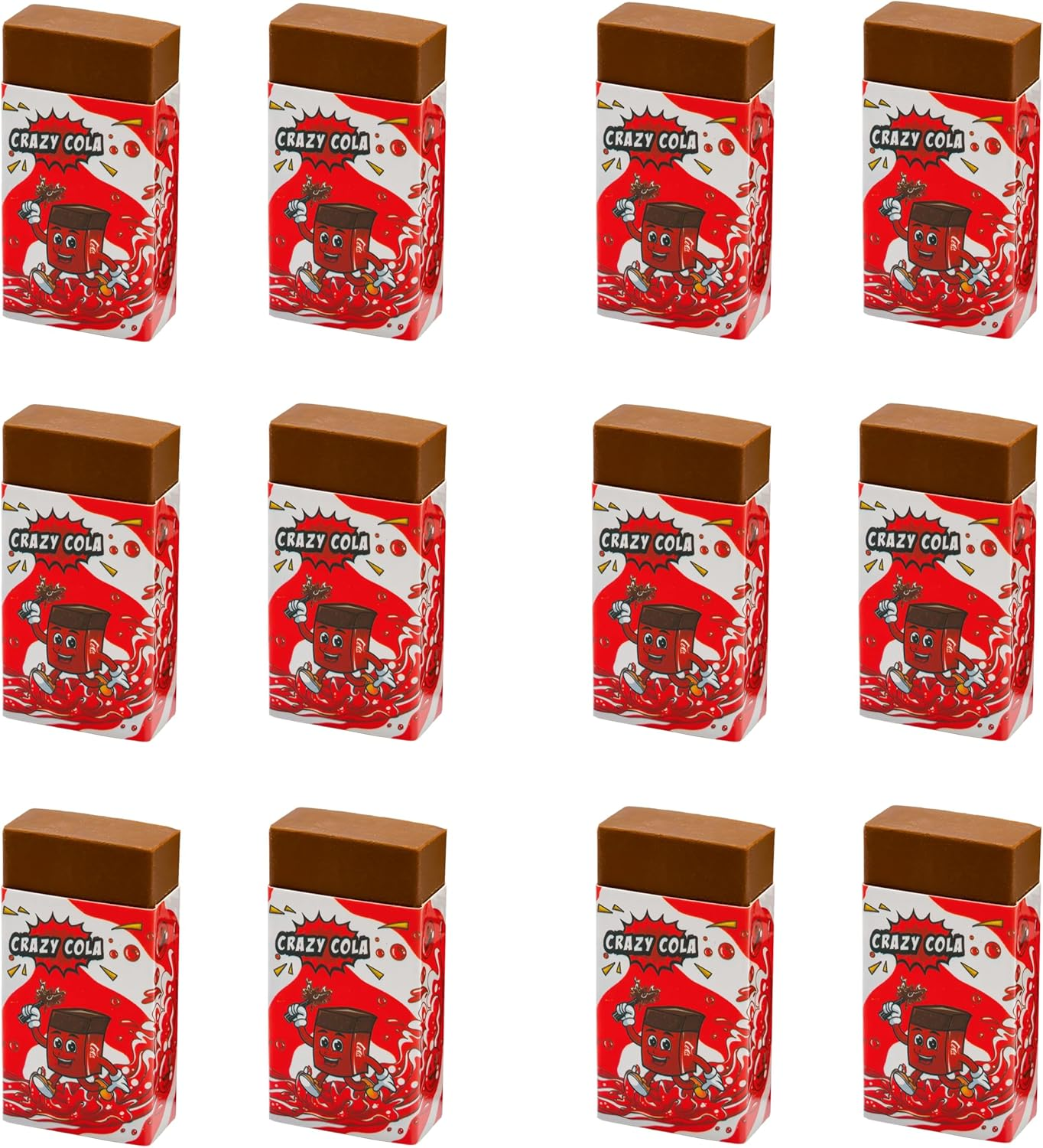 Children'S Eraser, Scented Eraser, Rubby Rubber Crazy Cola, Cola Scented Eraser, Includes 2 Erasers for School Supplies, Stationery, Children image number 4