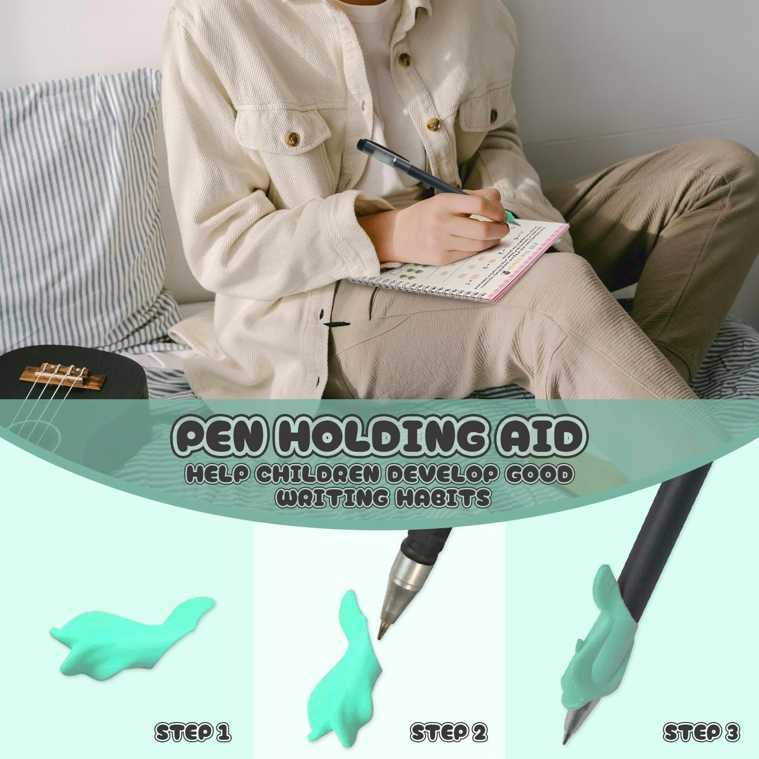 Chamgeco 4-Pack Reusable Magic Ink Practice Copybooks, Grooved Handwriting Workbook Caligraphy Beginners Set with Pen Refill, Preschool Number Letter Tracing Writing Book for Kids Ages 3-6 image number 3