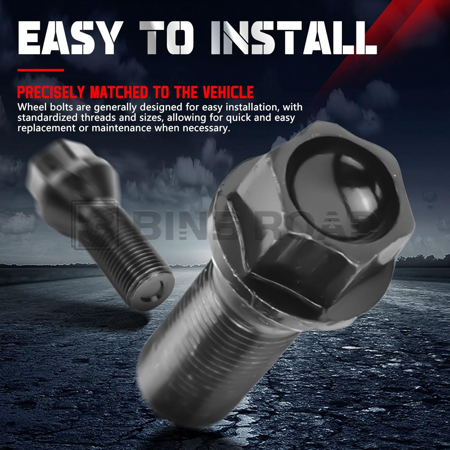 BINB Road 36136781151 Wheel Lug Bolt Nuts M14X1.25 Compatible with BMW MINI 118D 120D 218D 225D 318D 330D 330I 425D 428I 530D 550I M5 X1 X2 X3 X4 X5,5Pcs