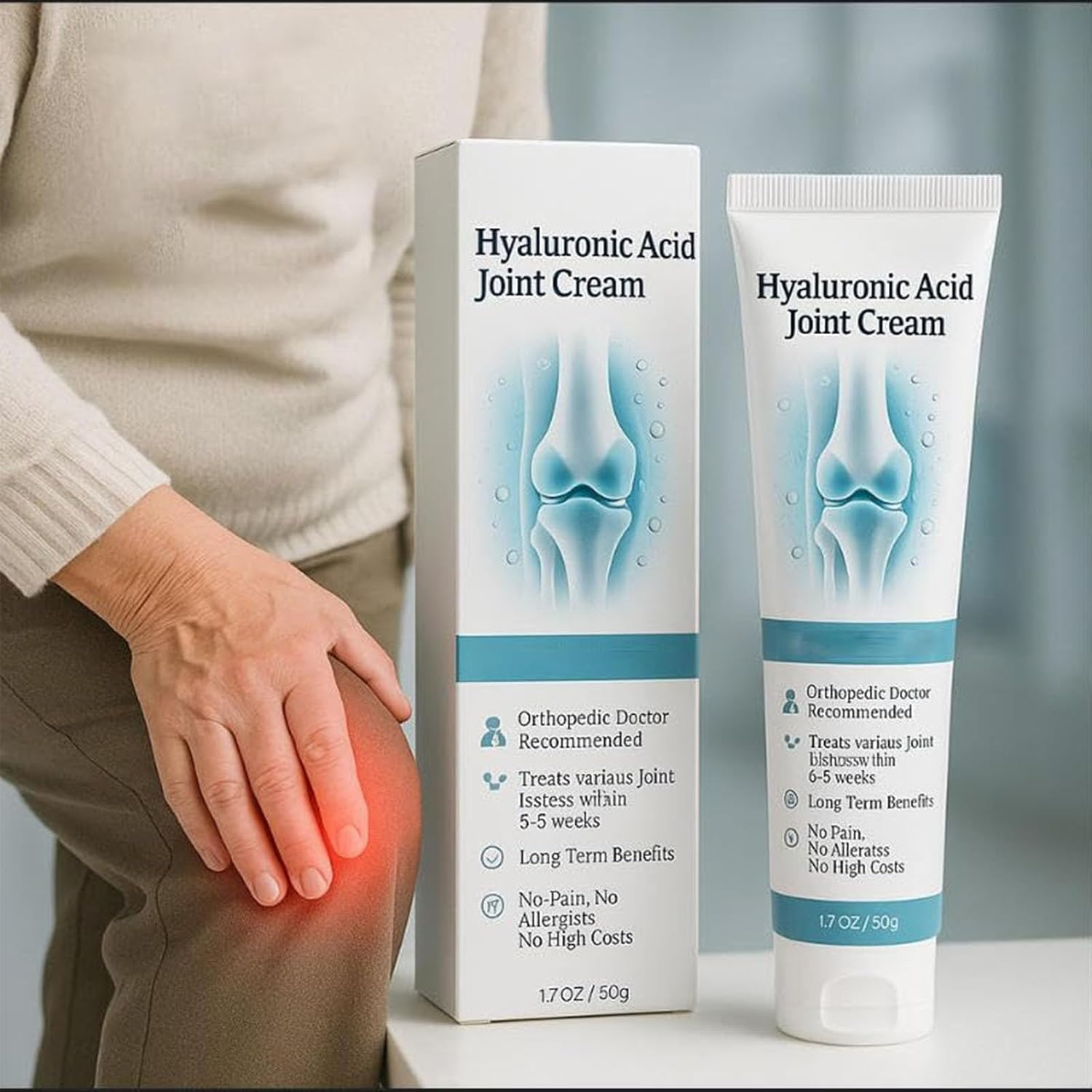 Herbaflex Joint Cream, Hyaluronic Acid Joint Cream, Advanced Fast-Acting Joints Care Gel, Relief for Hands, Foot, Knee (2Pcs) image number 3