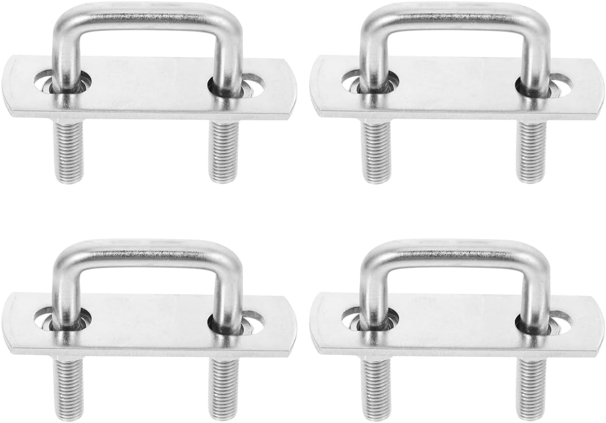 4Pcs Stainless Steel U Bolts 1-1/4 Internal Width Heavy Duty Square Bend U-Bolt Fasteners with Washers and Nuts for Trailer Boat Accessories image number 1