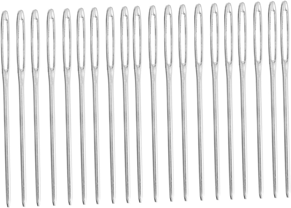 COHEALI Stainless Steel Cross Stitch Needle Set - 20 Large Eye Blunt Needles for Easy Stitching and Embroidery Perfect for Yarn and Knitting image number 1
