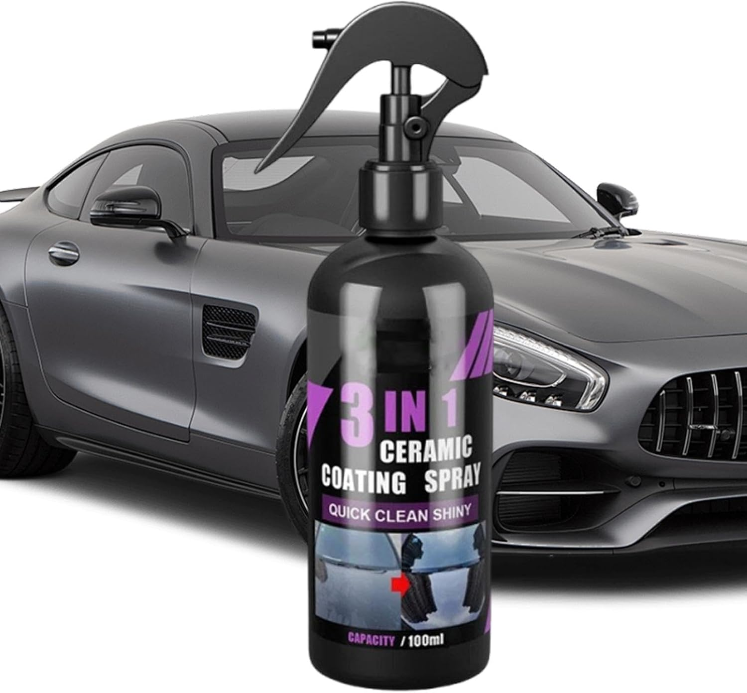 Car Wax Ceramic Coating,100Ml Powerful Nano Wax Ceramic Spray | Paint Care Liquid, Professional Car Body Cleaner, Automotive Top Coats for Cleaning Water Stains image number 6