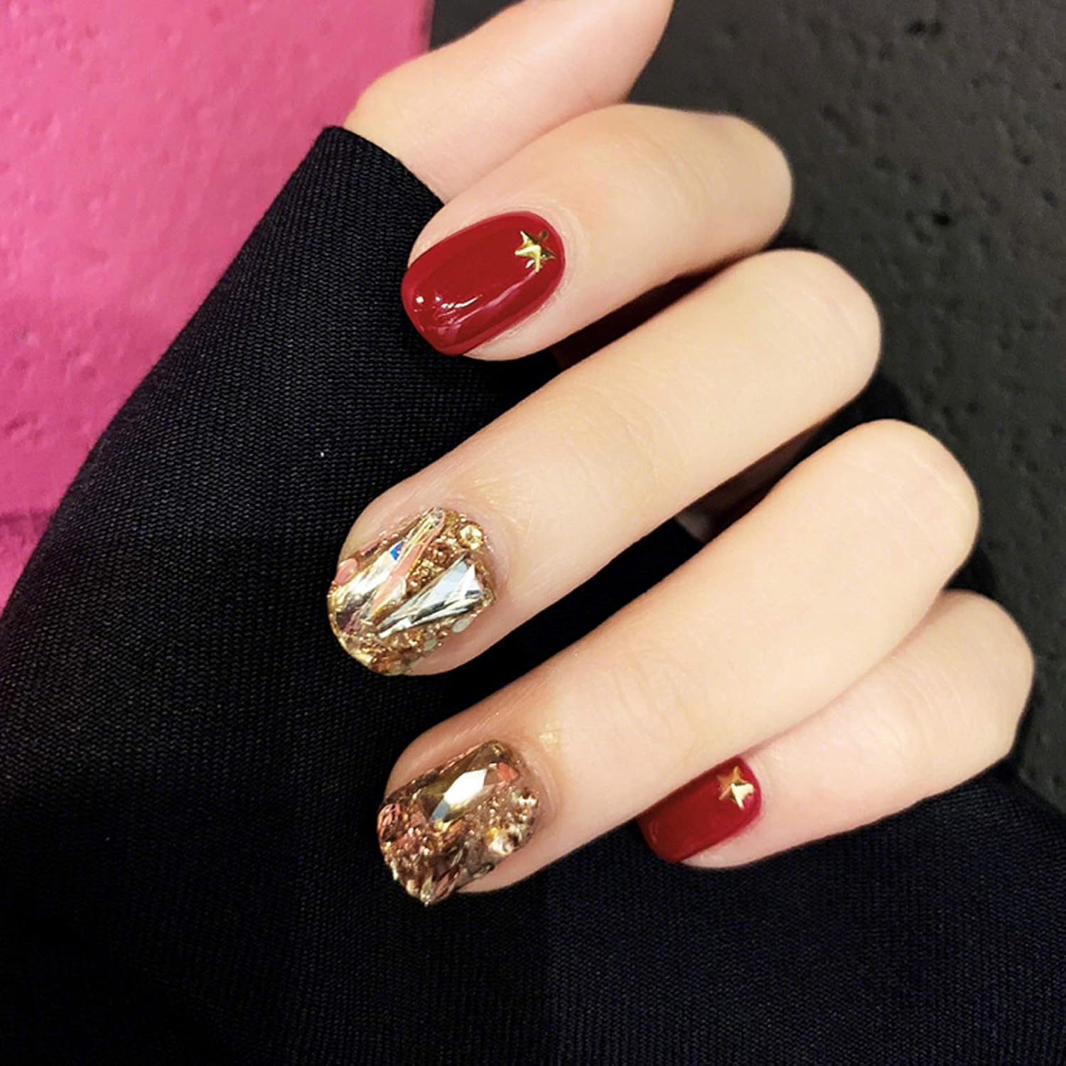 1 Box Nail Art Rhinestone Flat-Back Rhinestone Super DIY Champagne Flash Nail Decoration Square Crystal image number 1