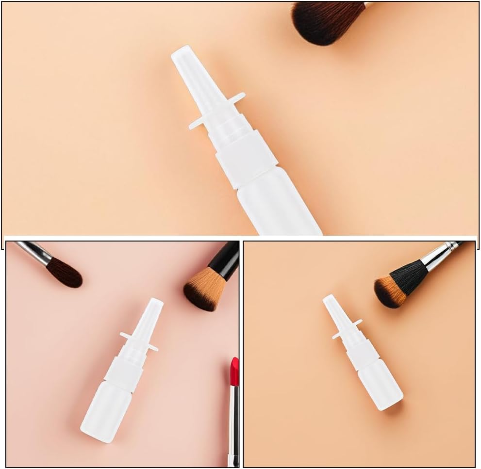 Happyyami 50Pcs Refillable Nasal Spray Bottles - 10Ml Fine Mist Spray Bottles Portable Plastic Sprayer Container for Travel Makeup Cosmetic image number 3