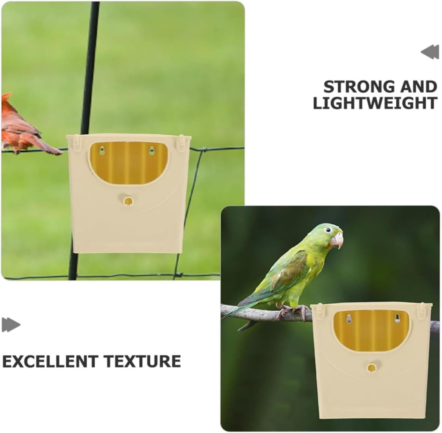 Plastic Birdhouse 4Pcs Bird Nesting House Plastic Breeding Box for Parakeets Love Birds Parrots Easy to Clean for Home Garden Porch Use image number 6