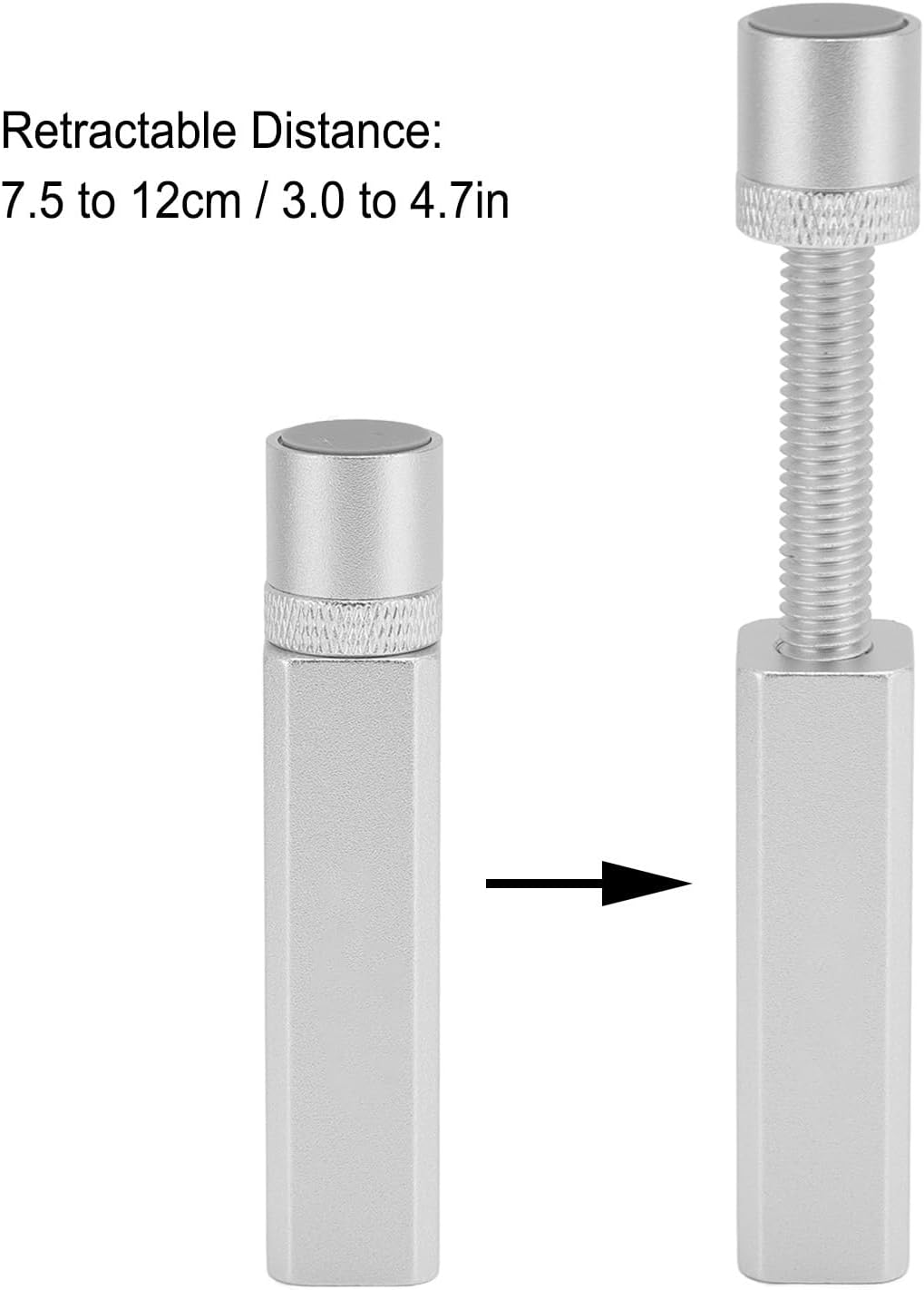 Retractable Aluminum GPU Support Bracket with Screw Adjustment for Graphics Card Chassis, Bottom Magnet Design image number 3
