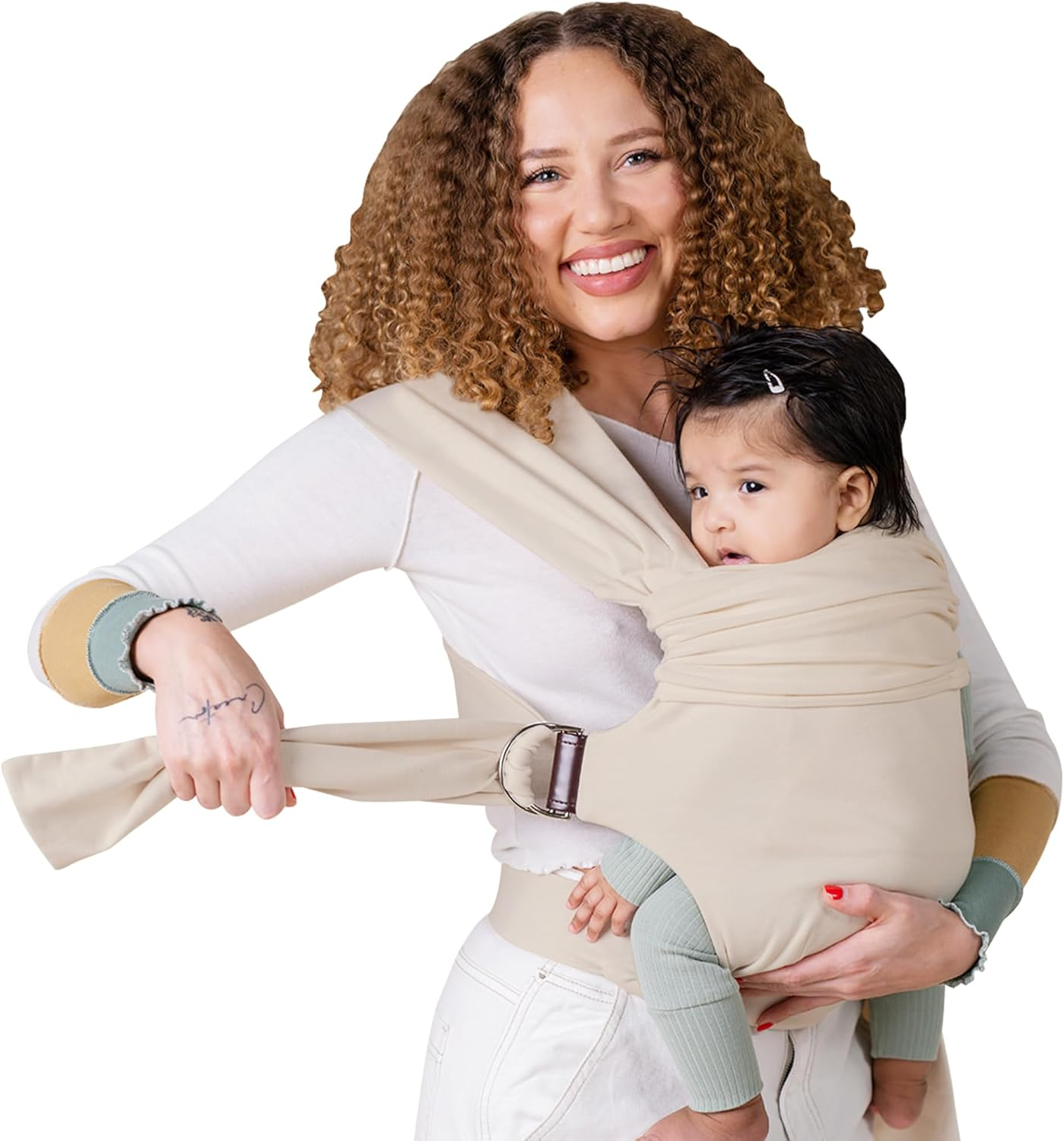 Lalabu Simple Wrap | Baby Carrier | Baby Wrap | Babywearing (Natural) - Driftwood image number 3