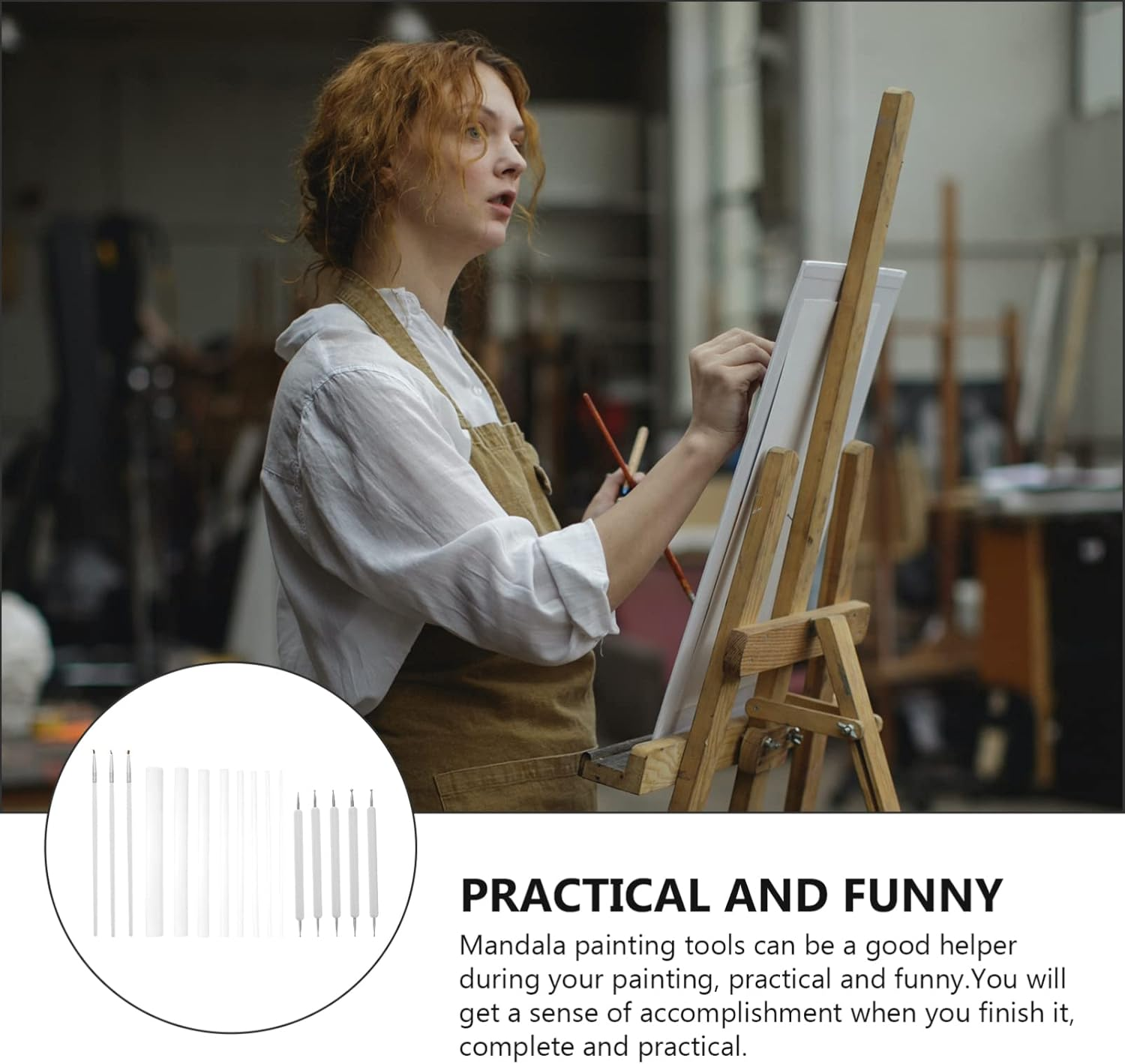 NUOBESTY 16Pc Mandala Dotting Tools DIY Acrylic Sticks Rocks Stone Painting Pen Kit image number 6