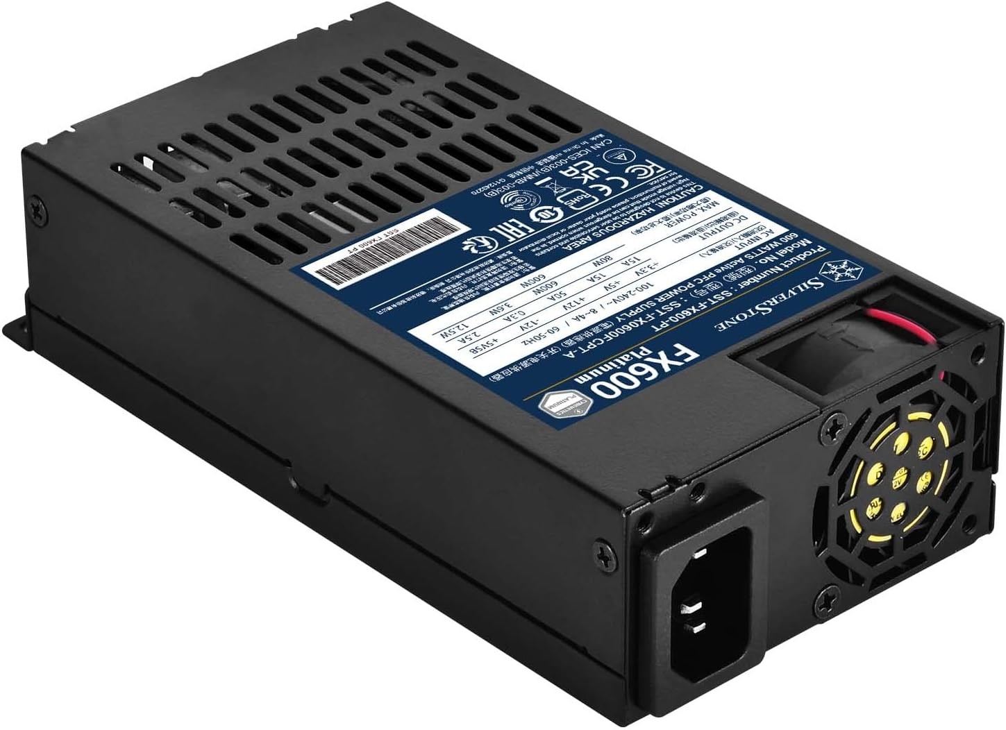 Silverstone Technology FX600 Platinum, Cybenetics Platinum 600W Flex ATX Power Supply, SST-FX600-PT image number 1