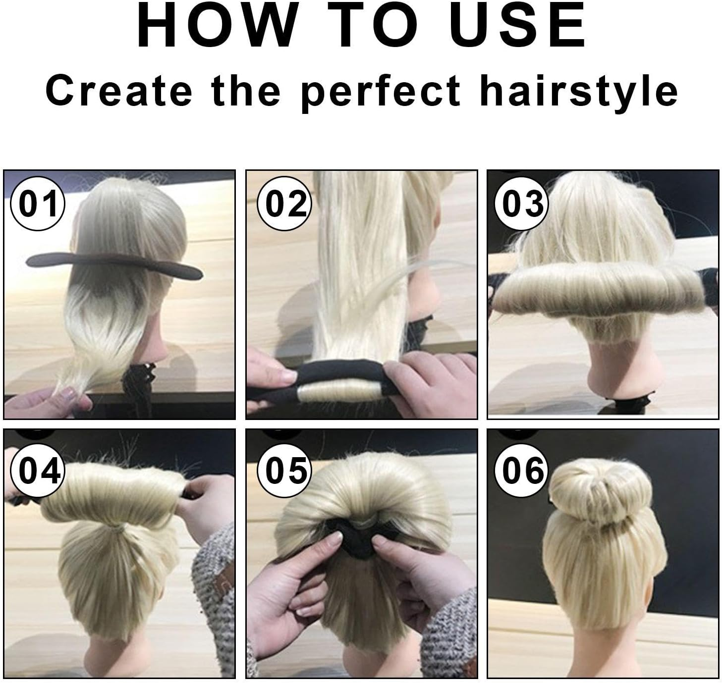 5 Hair Pins and 1 Elastic Hair Ring, Hairstyle Making Tool, Creative Portable Hair Brown image number 1