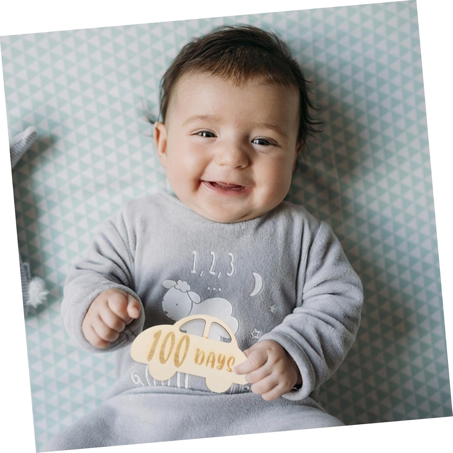 DOITOOL Wooden Milestone Growth Card Days Milestone Marker for Newborn Photography Safe Material Capture Precious Moments First Year image number 6