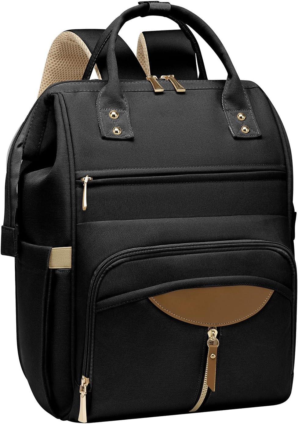 Bopeep Nappy Changing Bag, Multifunctional Waterproof Travel Diaper Bag Backpack with Diaper Changing Pad Baby Care Bag with Stroller Straps Baby Stuff Travel Backpack