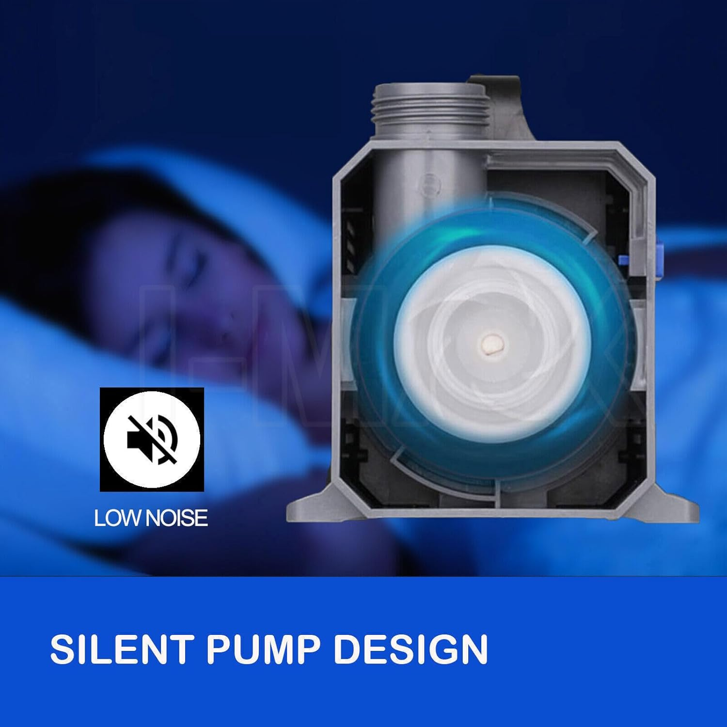 Pond Filter Pump (55W 3000L/H), Submersible Water Pump for Aquarium Fish Tank, Garden Fountain Filter System 220V image number 4