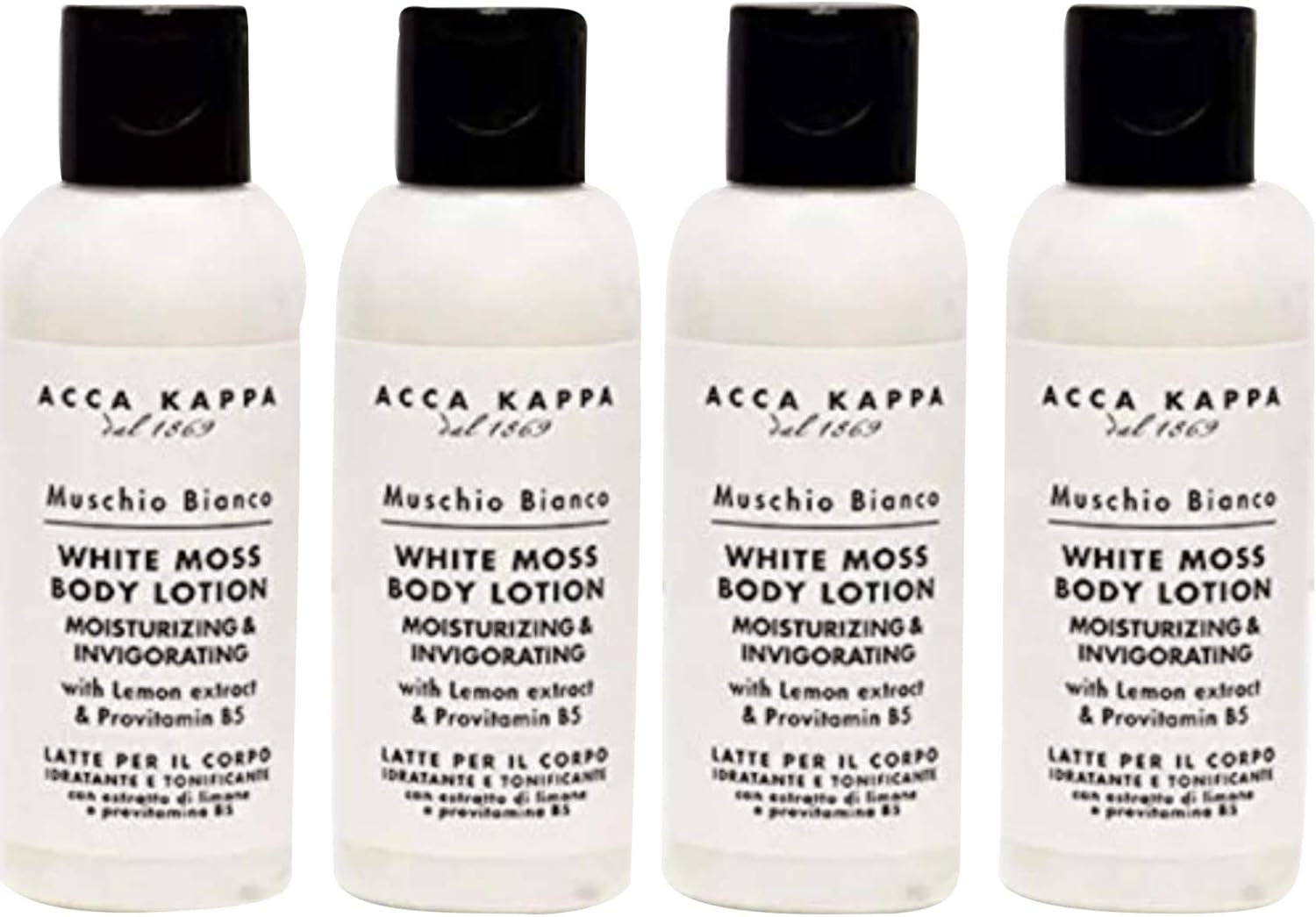 Acca Kappa White Moss Shower Gel 75 Ml Travel Bottles - Set of 4