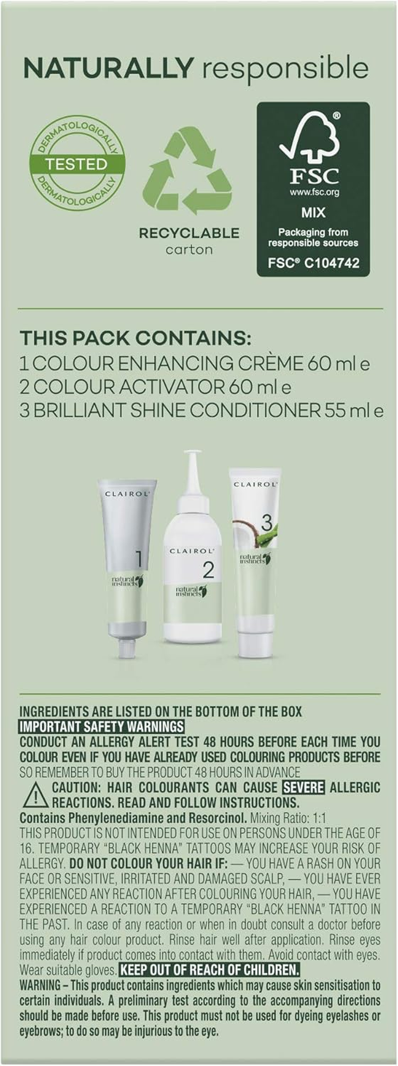 Clairol Natural Instincts Semi-Permanant Hair Colour, 7 Dark Blonde, Ammonia Free, Natural Hair Colour (Pack of 2) image number 3