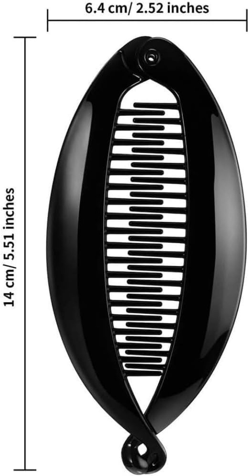 Pack of 6 Banana Clip Thin Hair, Banana Clip Hair, Banana Hair Clip, Leaf Shape Banana Hair Clip, Large, Banana Hair Clips, Women'S Hair Accessories image number 1