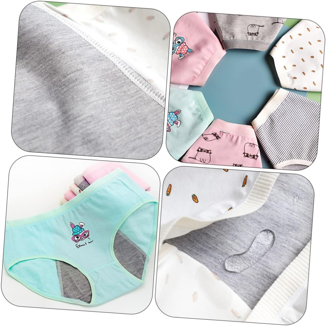 FOMIYES 3Pcs Women'S Leak Underwear Sanitary Pants Breathable Period Underpants image number 2