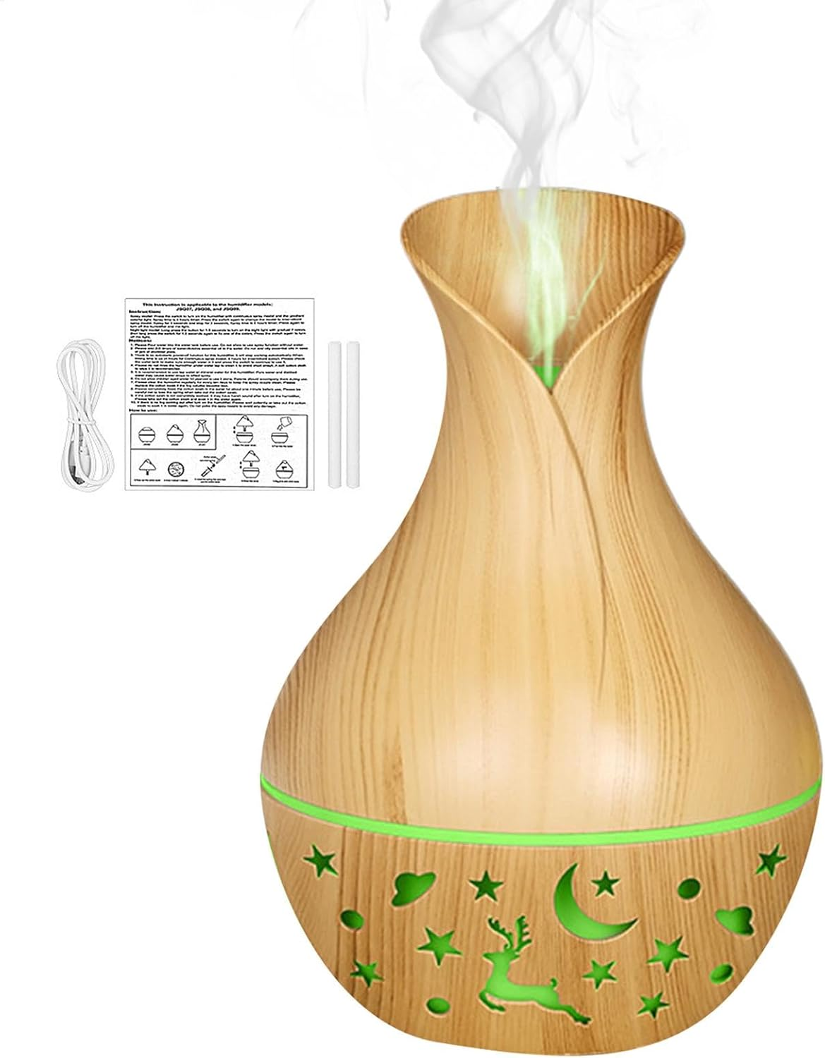 Aromatherapy Diffuser - 200 Ml Aromatherapy Diffuser with Colorful LED Lighting | Upgrade Aroma Diffuser for Large Rooms | Fog Diffusers image number 5