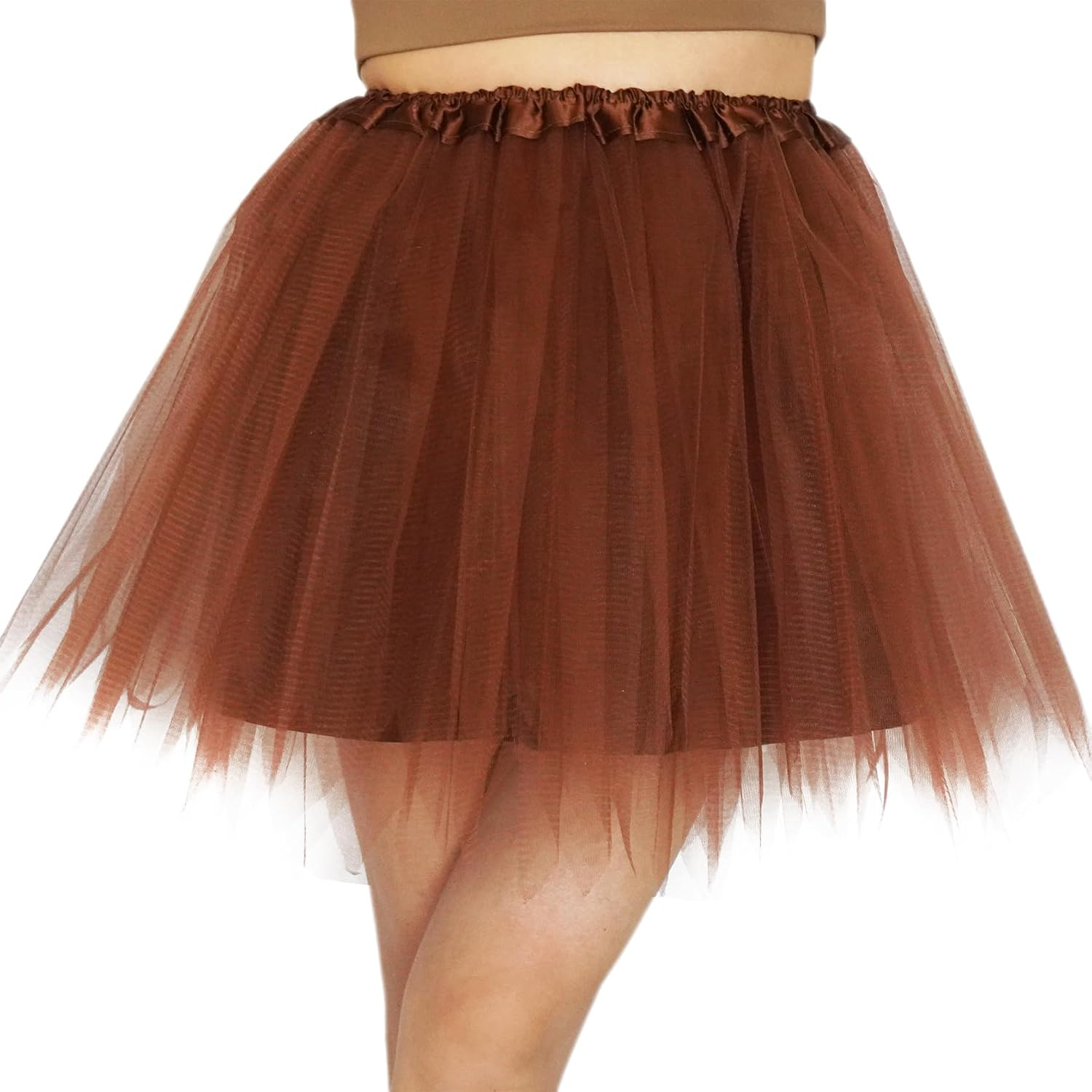 Women 4 Layered Tutu with Lining Adult Teens Tulle Skirts Woman Running Tutu Skirts 1950S Halloween Costumes Tutus