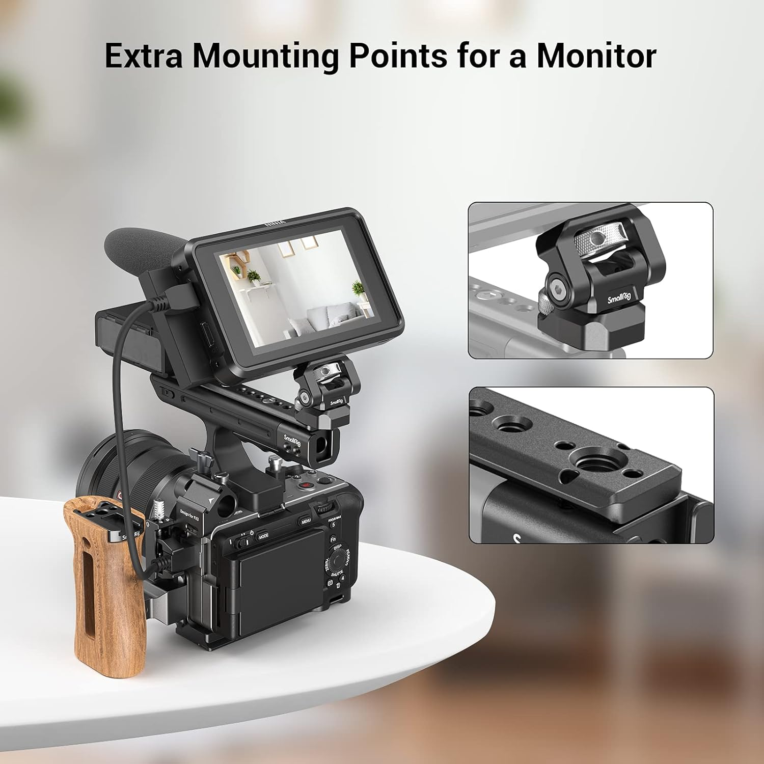 Smallrig FX3 / FX30 XLR Handle Extension Rig for Sony - MD3490 image number 3