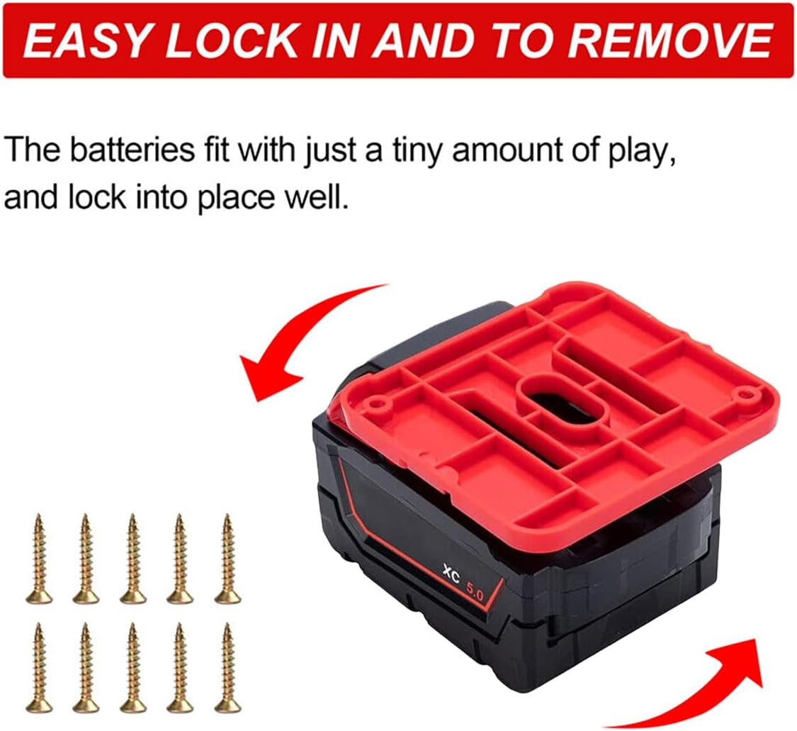 AIMALL 10PCS Milwaukee M1818V Battery Dock Seat - Compatible with M1848-11-1815 Battery Base for Pylon Dock image number 5