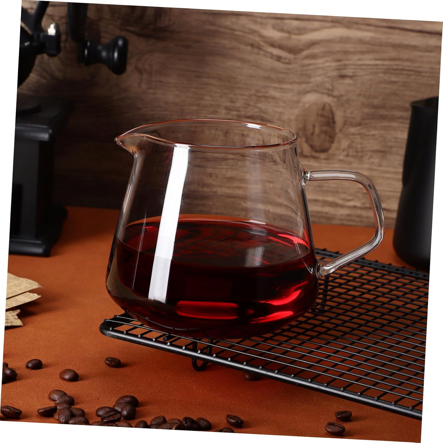 Alipis Heat-Resistant Transparent Glass Kettle Multi-Purpose Coffee Milk Tea Pot with Dust-Resistant Lid for Home Use and Entertaining Guests image number 6