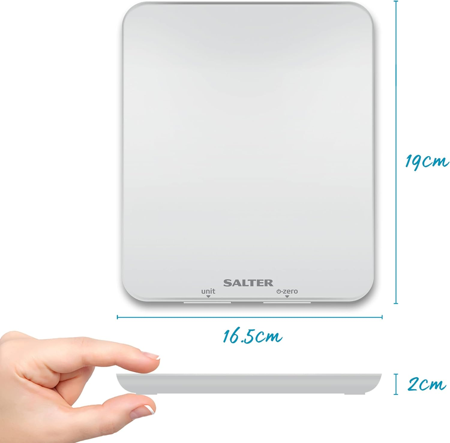 Salter Glass Ghost Digital Kitchen Scale - White 5KG image number 3