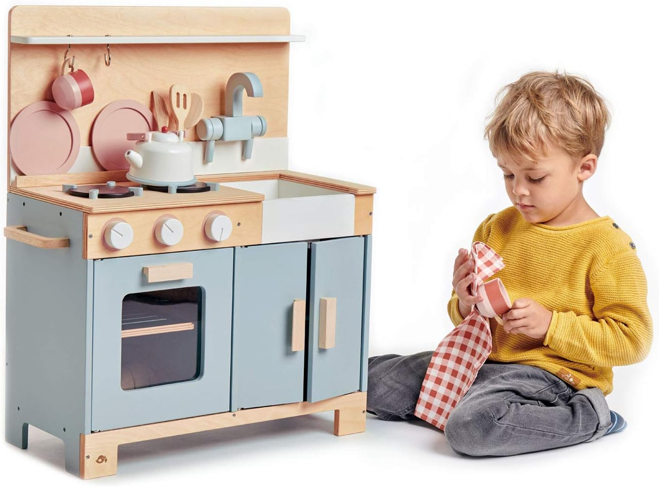 TL8205 Mini Chef Home Kitchen &ndash; Wooden Kitchenette Fully Equipped with Accessories for Pretend Cooking &ndash; Develops Social, Creative & Imaginative Skills &ndash; Learning Role Play &ndash; Ages 3+ Years