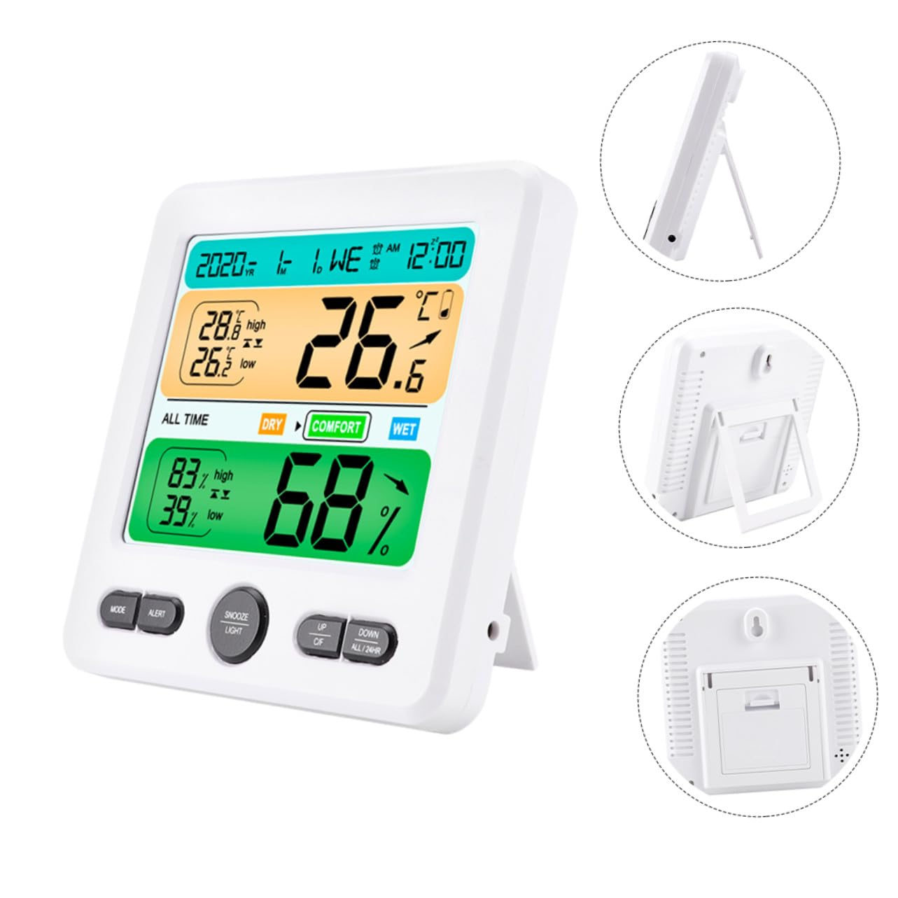Kisangel Digital Indoor Hygrometer with Temperature Humidity Sensor Compact Household Temperature Monitor for Home Office Greenhouse Use Easy-Read Electronic Thermometer for Accurate image number 4