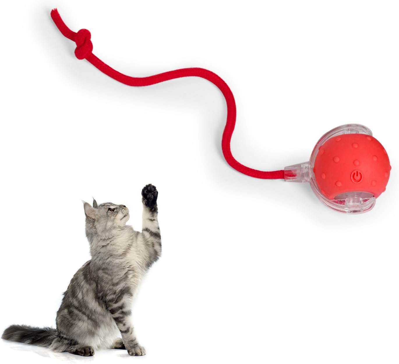 Interactive Cat Toy Ball for Indoor Cats, Upgraded 3.0 Automatically Moving Cat Toy Ball with Bird Sound, USB-C Rechargeable (Blue)