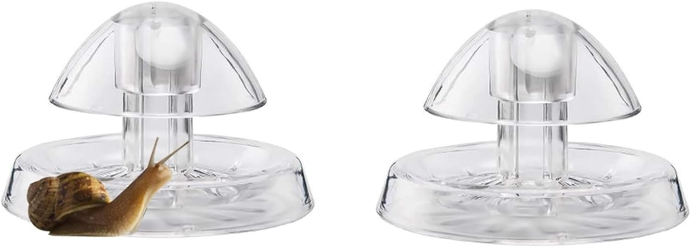 Liyquint 2Pcs Aquarium Snail Trap, Plastic Transparent Snail Catcher for Fish Tank,Trap for Tiny Snails, Use for Freshwater Aquariums (Transparent)