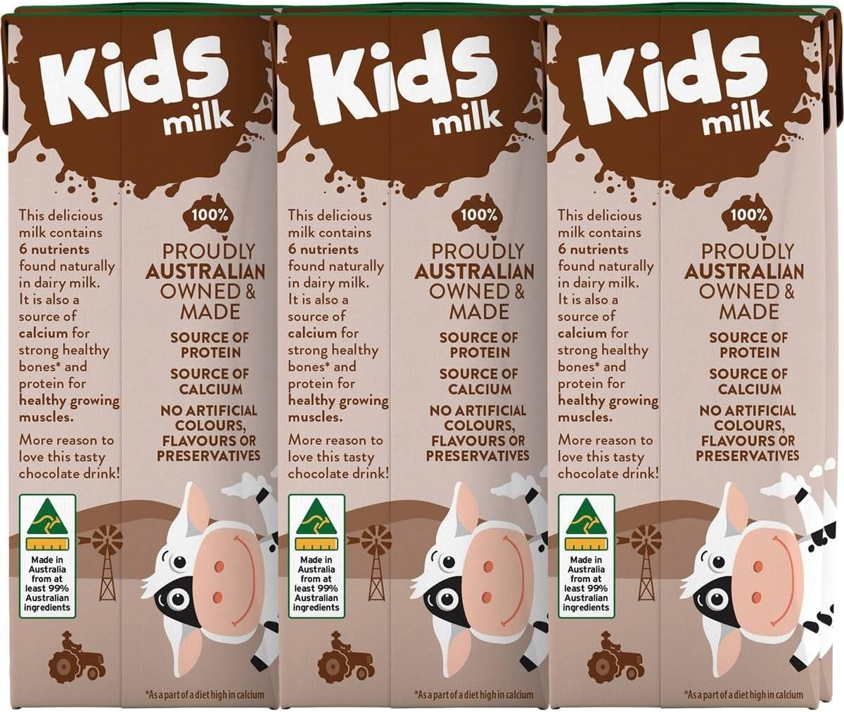 Australia'S Own Chocolate Flavoured Kid'S Milk 6 X 200 Ml