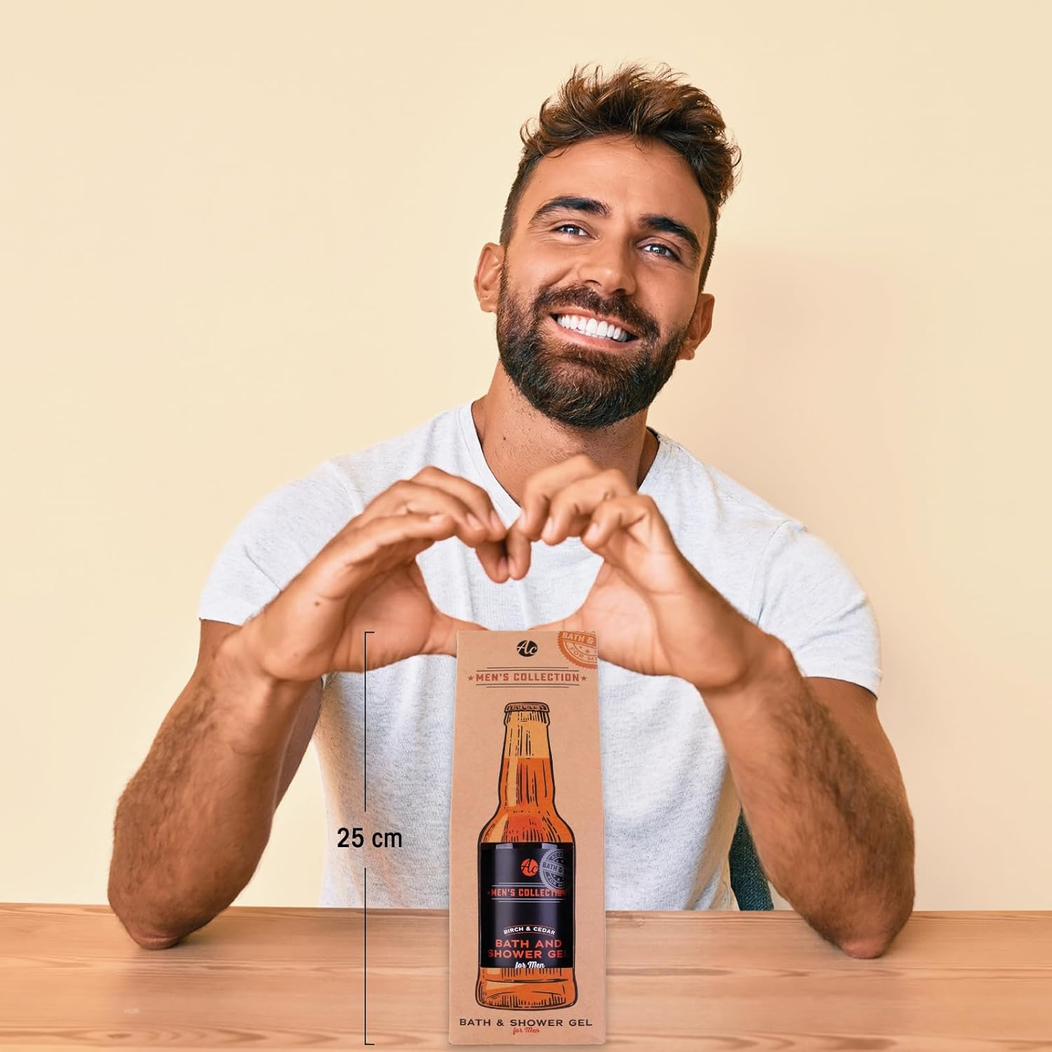 Accentra Shower Gel for Men in Beer Bottle Design &ndash; Men'S Collection "Beer for Him" in Funny Beer Bottle Look with Gift Box, 360 Ml Spicy Shower Gel for Men image number 5