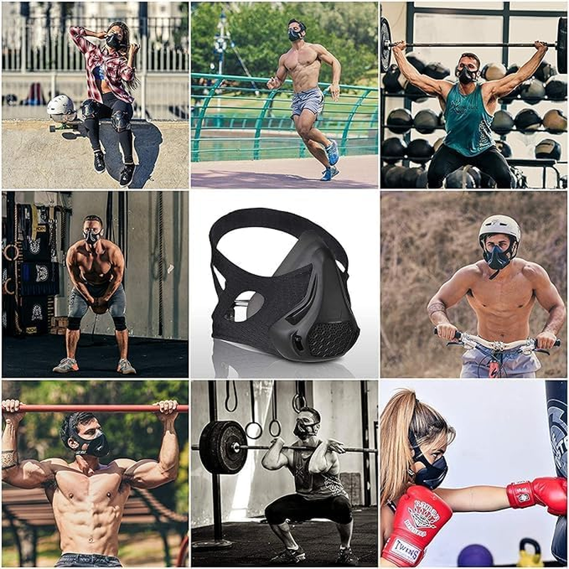 LQLXLY High Altitude Training Mask, 24 Breathing Resistance Levels, Black, Ultimate Fitness Cardio Workout Equipment image number 3