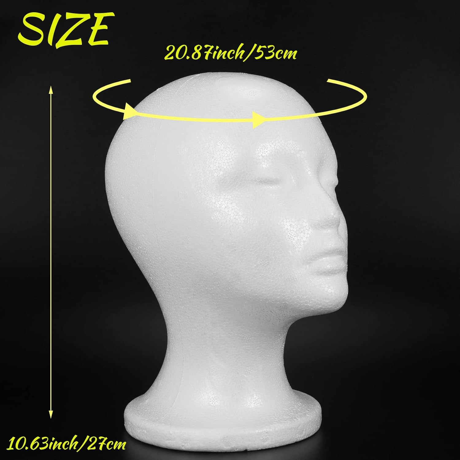 Aboiledy Female Foam Mannequin Head Model Hat Wig Display Stand Rack White image number 2