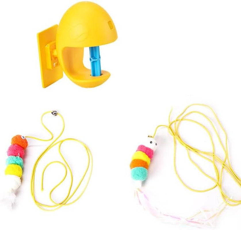 YUPDFGB Door Hanging Cat Toys for Indoor Cats Adult Kitten, Door Hanging Interactive Mice Toys with Feather Tail, Cat Enrichment Boredom Mouse Toy