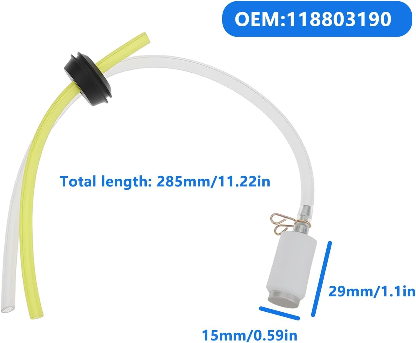 Create Idea 2Pcs Mower Fuel Filter Fits 118803190/0 Compatible with Mountfield MM2603 image number 3