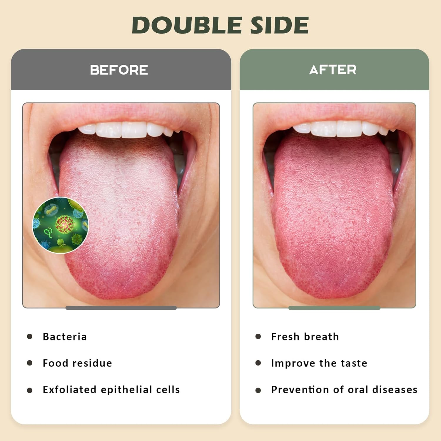 Tongue Scraper Cleaner Natural Eco Fiber Material 100% BPA Free Tongue Scrapers for Oral Care & Hygiene - 3 Count image number 5