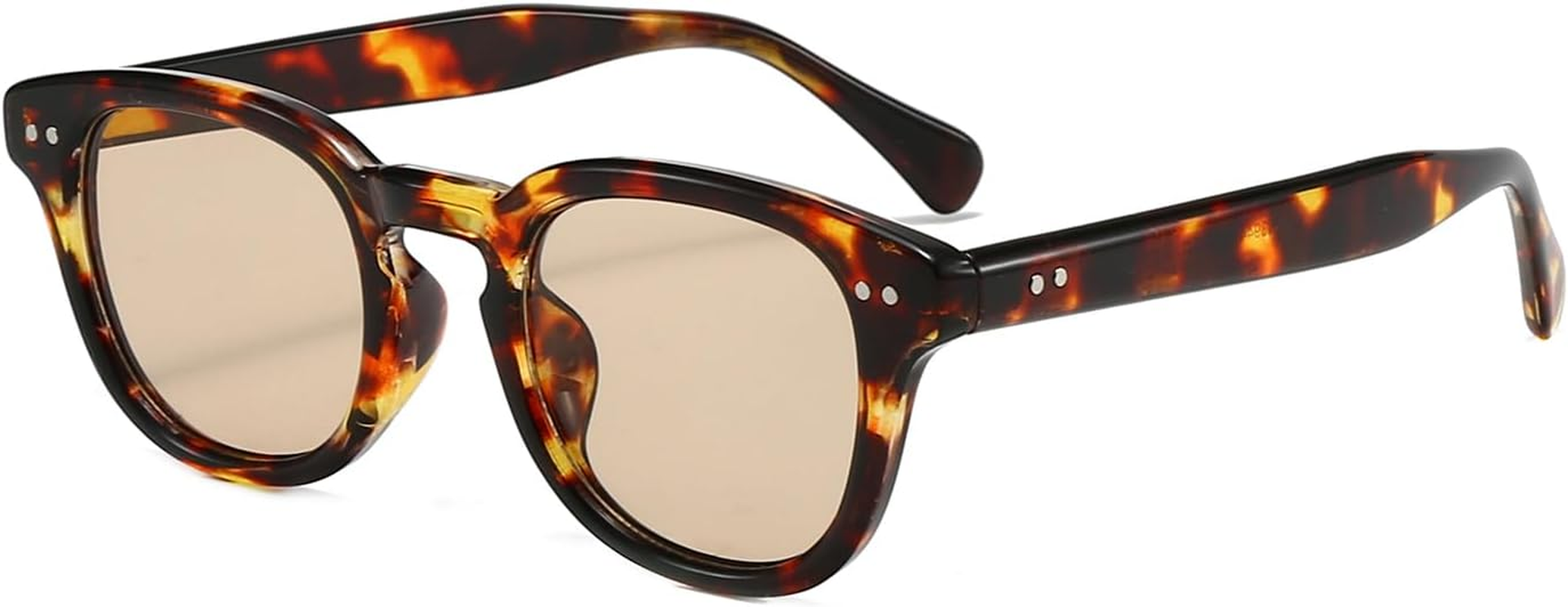 LJCZKA Retro round Sunglasses for Men Women Vintage Small round Sunglasses Classic Circle Trendy Shades UV400 Protection