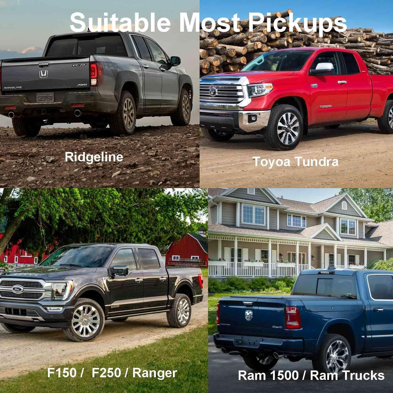 Highly Elastic Cargo Net, Simple Pickup Truck Bed Cargo Mesh Organiser, Suitable for Trailer,Ford,Chevrolet,Dodge Truck Bed Daily Light Loads of Trucks Accessories, 4'X4' Stretches to 7'X7' image number 3